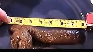 Long brown turd from her beautiful ass