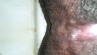 Hairy wife pooping again