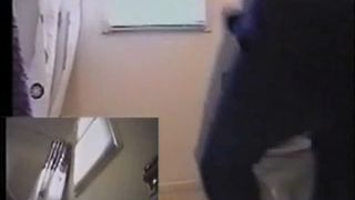 Blonde girl on hidden camera