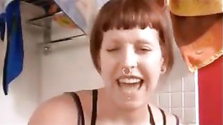 Constipated rocker girl