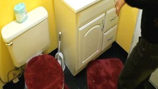 Brunette college girl shitting