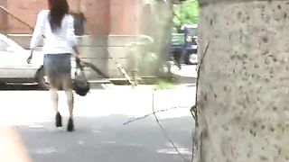 Asian girls pooping in public