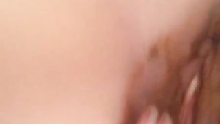 Blonde emo girl smearing crap