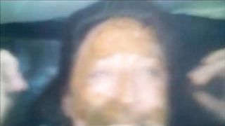 Drunk babe eating poop