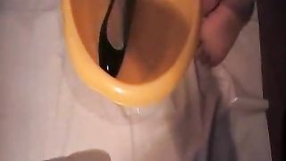 Wearing scat black high heels