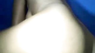 Ebony girl playing on webcam