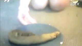 Mix of the same girl shitting twice