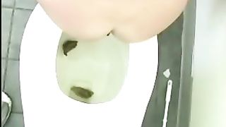 Happy teen shitting for fun