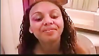 Two ebony girls shitting