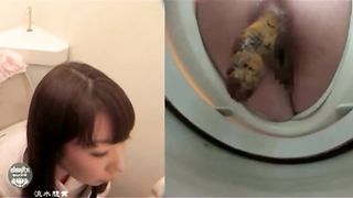 Incredible long turd on hidden camera