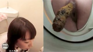 Incredible long turd on hidden camera