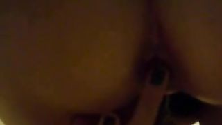 Hot babe shitting on her dildo