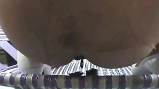 Sexy Japanese shitting on a balcony