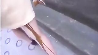 Extreme panty poop accident in public