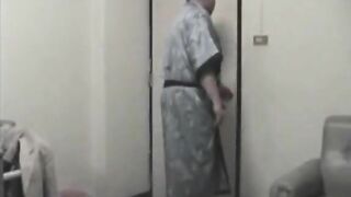 Woman is made to eat shit from a man's ass in the shower