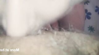 Blonde woman takes a massive shit in her mouth