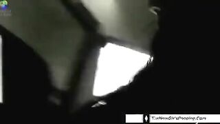 Chick plays with her shit in the toilet