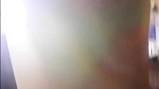 Girl pisses in her adult diaper and gets a huge wet spot