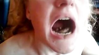 Girl eats shit from boy's ass