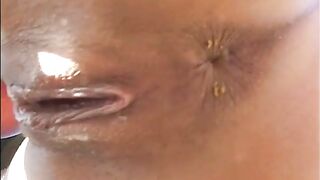 Chicks tongue fucks asshole with shit on it