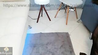Woman lies in a pile of her own shit