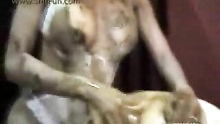 Lady licks shit from another woman's asshole
