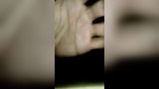Girl spreads her ass cheeks while sitting on a pile of shit