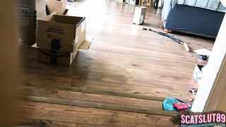 Hot fat shit on the floor