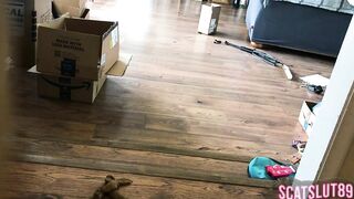 Hot fat shit on the floor