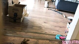 Hot fat shit on the floor