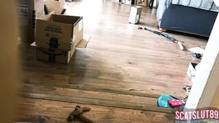 Hot fat shit on the floor