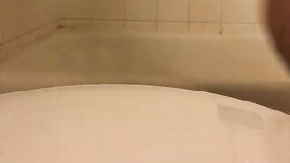 Fat chick shits in her bathroom sink