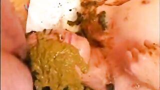 Asian Scat bitch hammered