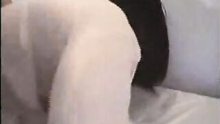 Asian lesbian babes ass fingering and licking