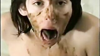 Brunette Smeared nicely