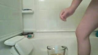 Smooth huge ass lady shitting yummy cocktail