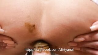 Dirty anal fuck at christmas scat