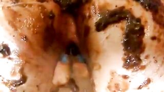 Dirty scat and ass fingering