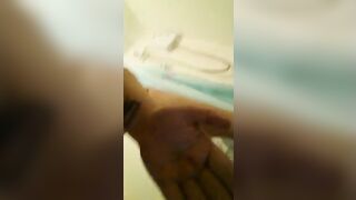 Girlfriend pisses and rubs shit on others