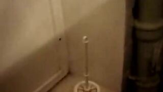 Girls taste poo from the toilet's bowl