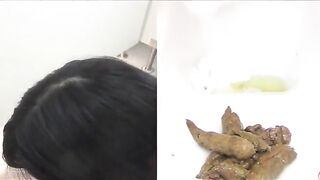 Dirty amateur Japanese babe shitting