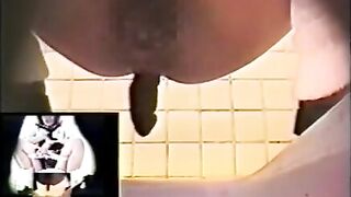 Piss and shit from heavy hairy Japanese lady