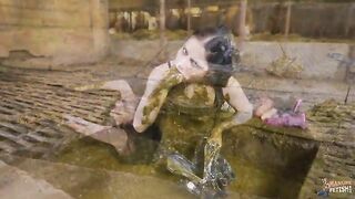 Kaitlyn in manure- Scat