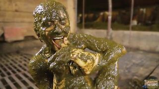 Kaitlyn in manure- Scat
