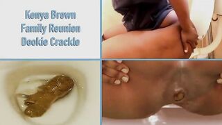 Cute African phat ass lady shitting