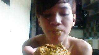 Kissing and eating her shit