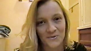 Blonde mature wife poops hard