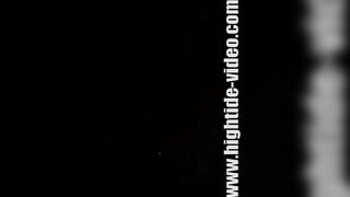 Blonde tattooed milf licking shit