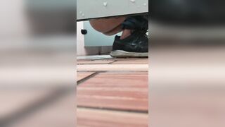 Caught shitting in the public toilet