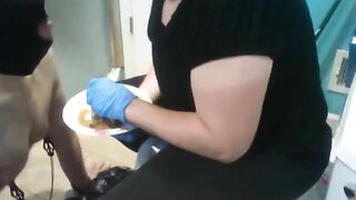 Mother feeds daughter's shit to the slave